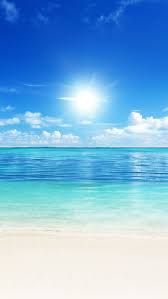 眩しい太陽と海 風景の壁紙 ビーチの壁紙 美しい風景
