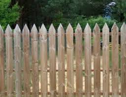 An uninterrupted line of boards stretches as far as the fence line runs with supporting posts. What Is The Best Type Of Wood For A Fence Networx