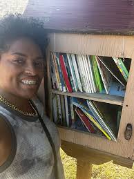 Just put these books in the little library.