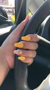 Summer Time Nails Yellow Nails Summer Acrylic Nails Simple Nails