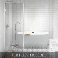 Maybe you would like to learn more about one of these? Jacuzzi Primo 59 In White Acrylic Freestanding Bathtub With Center Drain Lowes Com Free Standing Bath Tub Jacuzzi Tub Bathroom Tub Shower Combo