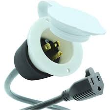 Check out our extension cord cover selection for the very best in unique or custom, handmade pieces from our lighting shops. Journeyman Pro 15 Amp 125v Ac Power Inlet Port Plug With Integrated 20 Extension Cord Waterproof Cover Ul Listed Nema 5 15 Flanged Inlet 5278gcp1 White Walmart Com Walmart Com