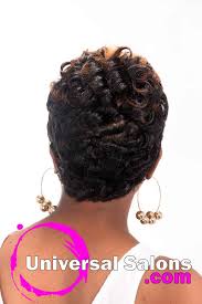 Wrap hair once around finger for tight curls, twice for loose curls. Short Hairstyle With Pin Curls And Color From Leona Burns