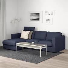Vimle Sofa With Chaise With Headrest Orrsta Black Blue Ikea Modular Sectional Sofa Ikea Sofa Sofa