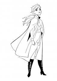 Frozen coloring page with few details for kids : Coloring Page Princess Anna Coloring Pages Frozen 2 Coloring Pages Colorings Cc