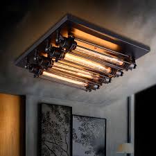 Light lobbies, conference rooms, offices, recreation and dining areas are ideal; 4 Light Industrial Retro Steampunk Ceiling Light Lamp Fixture Black Finished Bar Susuo Industrial Ceiling Lights Industrial Ceiling Lights Steampunk Lighting