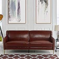 See more ideas about mid century modern sofa, home, interior. Amazon Com Midcentury Leather Sofa Sleek Simple Living Room Couch Brown Kit Mid Century Leather Sofa Modern Leather Couch Mid Century Modern Leather Couch