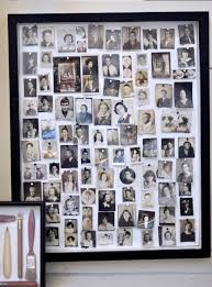 Attach family photos to a lampshade to display them. Chez Nous Photo Wall Display Display Family Photos Family Photo Collages