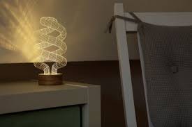 La Forma A Spirale 3d Su Questo Lampade A Led E In Realta Un Illusione Ottica E Piatta E Anche Una Lampada Comod Lampe A Poser Luminaire Design Luminaire
