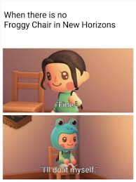 No Froggy Chair Fine Animalcrossing Animal Crossing Funny New Animal Crossing Animal Crossing Game