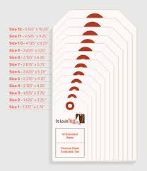 standard sizes for custom printed hang tags st louis tag