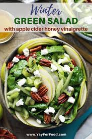 Winter Gruner Salat Mit Apfelwein Honey Vinaigrette Salat Mit Gruner Salat Rezepte
