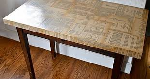 One Lucky Day Decoupage Table Top Decoupage Table Decoupage Furniture Decoupage Desk