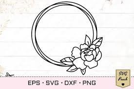 I've included 12 rolled flower svg files in this set. Peony Flower Circle Frame Cut File Svg 700611 Cut Files Design Bundles