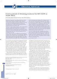 A plan for america initiative. Pdf Cost To Patients Of Obtaining Treatment For Hiv Aids In South Africa