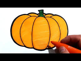 How To Draw A Pumpkin With Markers A Surprise Character Youtube Pumpkin Pumpkin Colors Copic Marker Art