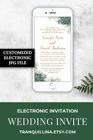 Succulent Wedding Evite Electronic Wedding Invitation Eco Etsy In 2020 Electronic Wedding Invitations Wedding Evites Summer Wedding Invitations