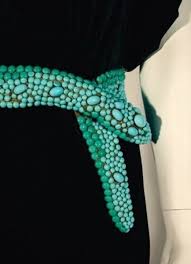 Maison De Couture Louise Boulanger Annees 20 Turquoise Silk Velvet Dress Fashion