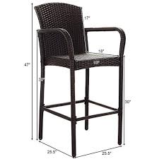 See more ideas about bar stools, upholstered bar stools, counter stools. Outdoor Patio Bar Stool Set Of 2 Counter Height Wicker High Back Dining Chairs Modern Bar Stools Home Garden Worldenergy Ae
