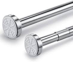 Pour mettre en valeur vos rideaux et voilages, eminza vous propose une grande gamme de kits de tringles � fixer partout ! Barre De Douche En Acier Inoxydable De Douche A Tension Simplehome Tringle Extensible Pour Rideau De Douche 85cm 140cm Tringle Rideau Douche Sans Percage Pour Douche Ou Baignoire Tringles Rideaux De Douche Crochets