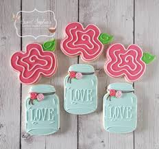 A Jar Full Of Love Valentine Sugar Cookies Valentine Cookies Decorated Valentine S Day Sugar Cookies