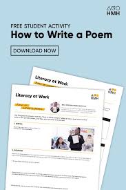 How To Write A Poem Free Student Activity In 2020 Writing Poems Tips For Writing Poetry Teaching Poetry