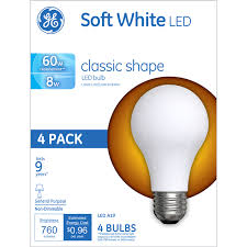 Includes 6 bulbs per pack. Ge Soft White 60w Replacement Led Light Bulbs Classic Shape General Purpose A19 4 Pack Led Bulbs Meijer Grocery Pharmacy Home More