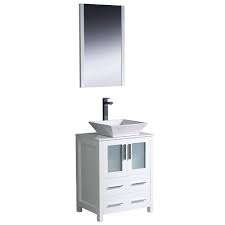 It takes up less space so there is more room to do other things with the typically … Fresca Torino 24 Inch White Modern Bathroom Vanity With Vessel Sink Overstock 7456528