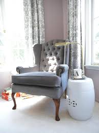 A small modern bedroom with a watercolor wall, a sleek white dresser. Gray And White Bedroom Chair Novocom Top
