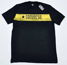 Black And Yellow Converse Shirt Converse T Shirt Black With Yellow Large Black Shirt Converse T Shirt Shirts