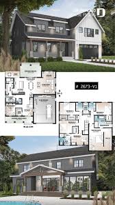 Modern Farmhouse 5 Bedrooms With Garage Corinne Mann Bedrooms Corinne Farmhouse Garage Mann Modern House Styles Dream House Plans Sims House Plans