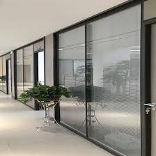 Cellular shades, also called honeycomb shades, are great for reducing noise because of their honeycomb construction. China Shaneok Factory Price Soundproof Glass Partition With Blinds China Partition Office Partition