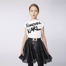 Jupe patineuse h&m gris crème taille 36 aucun défaut. Karl Lagerfeld Kids Jupe Patineuse Faux Cuir Fille Noir Kids Around