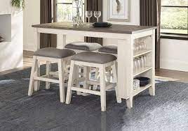 Read our reviews and buying guide for our top selections. Timbre Two Tone 5pc Counter Height Dining Set Evansville Overstock Warehouse
