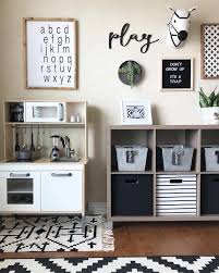 Black And White Kids Play Room 10 Awesome Playrooms That Utilize Clever Storage Options Theeverymom Kids Playroom Decor Kid Room Decor Playroom Wall Decor