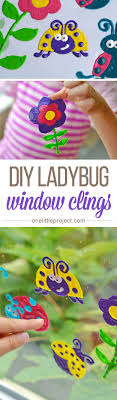 Easy homemade window clings for easter. Diy Ladybug Window Clings