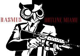 So I gave up on Jake's mask BUT I Made something even better (I think)  Rasmus on a Scarface poster style, feel free to give me feedback :  r/HotlineMiami