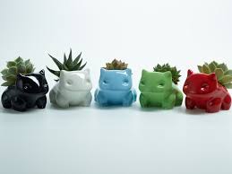 The Original Succulent Monster Ceramic Plastic Plant Included Bulbasaur Planter Pokemon Flower Pots