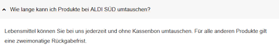 Umtauschen Bei Aldi Sud Nord Wissenswertes Ratgeber