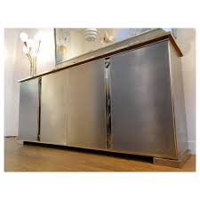Enfilade Belgo Chrome En Inox Et Laiton 1970 Design Market Plateau Rectangulaire Enfilade Inox