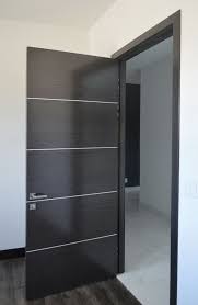 330 Interior Door Avanti With Silver Strip Moldings And Natural Veneer Finish The Frame Is Of Solid W Doors Interior Modern Doors Interior Door Design Modern