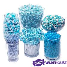 Blue Candy Bar Table Assortment In 2020 Blue Candy Buffet Blue Candy Bars Candy Buffet Wedding
