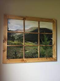 16x20 Rustic Window Frame Window Picture Frame Farmhouse Etsy Window Frame Picture Rustic Window Rustic Window Frame
