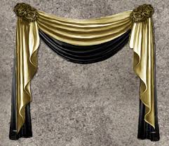 The most common black gold curtain material is cotton. Second Life Marketplace Nb Curtain Drapes Gold Black