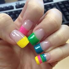 We get it—nail art is hard, but these easy nail designs are fit for even the most inexperienced nail stepping out of the nail salon with a set of freshly painted nails can make you feel like a new person. 10 Colorful Nail Designs Images Colorful Acrylic Nail Designs Wild Colorful Nail Designs And Easy Colorful Nail Art Designs Newdesignfile Com