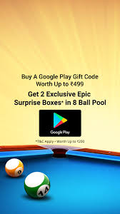 Buy Google Play Get Free Gifts In 8 Ball Pool Online Paytm