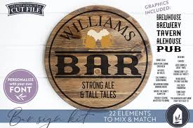Almost files can be used for commercial. Bar Sign Svg Kit Beer Svg Brewery Svg Pub Svg Brewhouse 934153 Cut Files Design Bundles