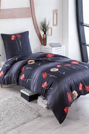 Tek Kisilik Dogal Pamuk Fermuarli Nevresim Seti 135x200 80x80 Casa Siyah Ev Ev Home Trendyol Siyah Ev Nevresim Evler