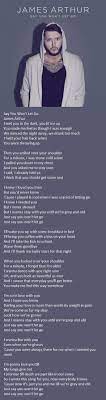 James Arthur Say You Won T Let Go Say You Wont Let Go Let It Go Lyrics Letting Go