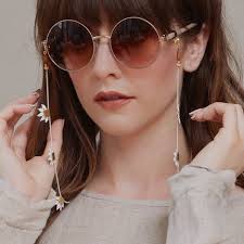 Wear Sunglasses Trendy Glasses Chains Jade Martini Sunglasses With Chain